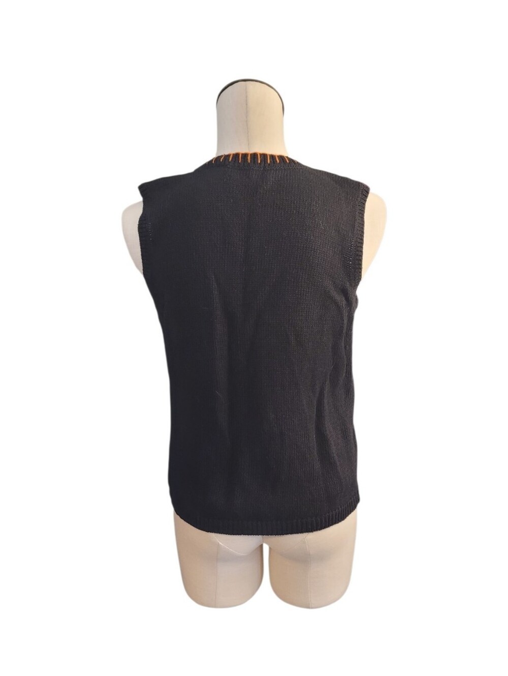 Halloween Teddy & Pumpkin Sweater Vest - Picture 2 of 5
